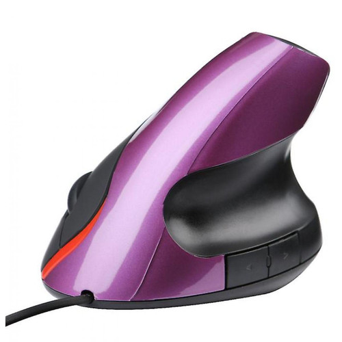Universal - Souris verticale filaire 2.4G USB PC ordinateurs portables souris défilante optique, violet Universal - Souris verticale Souris
