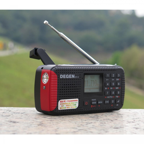 Universal Sports en plein air d'urgence portable sans fil Bluetooth carte audio haut-parleur radio avec réveil peut être d'urgence | radio horloge | radio