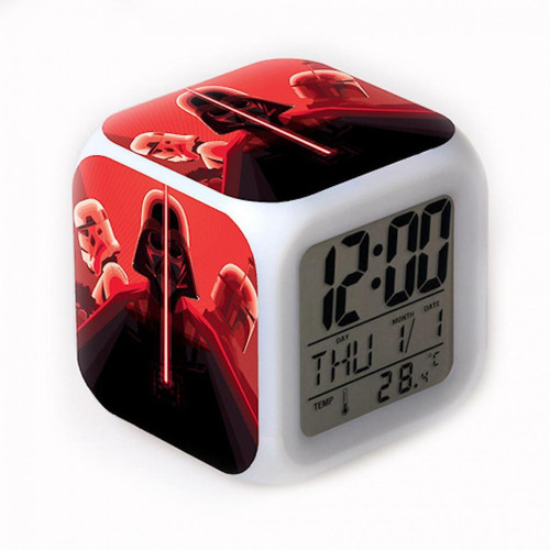 Horloges, pendules Universal Star wars réveil led black warrior 7 changement de couleur chiffres avec thermomètre