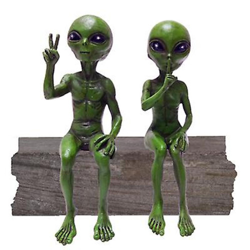 Universal - Statue en résine extraterrestre, OVNI étranger, nain, bureau intérieur et extérieur (vert) Universal  - Jeu confinement Jeux & Jouets