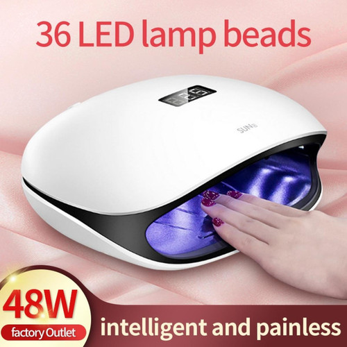 Appareil manucure Sun4 UV LED Sèche-ongles 48W LED Manicure Gel Gel 48W Nail Art Beauty Dryer Gel | Sèche-ongles(blanche)