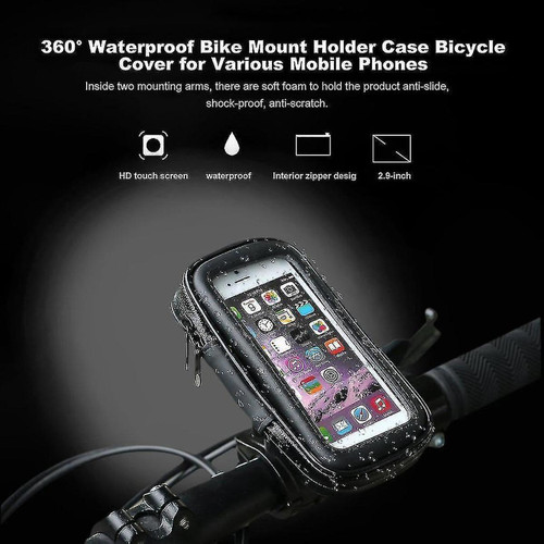 Universal - Support de vélo étanche à 360 ° Boîte de support de vélo Housse de vélo pour divers téléphones portables Universal  - Radio etanche