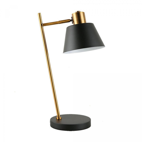 Universal - Table Lamp Iron Art Living Room Bedroom Bedside Lamp Hotel Guest Room Desk Lamp(Le noir) Universal  - Luminaires