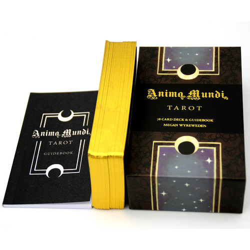 Universal - Tarot 78 Cartes Deck avec Guide Réservation Nature Deck Cave Divination Cartes Pro et Mini Jeu Gold Source | Jeu de Cartes(Le noir) Universal  - Jeux de cartes