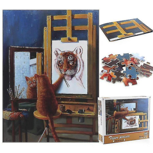 Universal - Tiger Power Puzzle Puzzle, casse-tête de décompression pédagogique, décoration murale 1000 pièces Universal  - Animaux