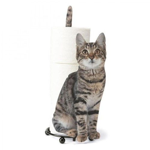 Universal - Toilette hygiénique Porte-serviettes Mouling Cat Toilet Toilet Paper Storage Rack Cadeau Cat Lover Toilet Roll Holder Support en papier (gris) Universal  - Accessoires de salle de bain