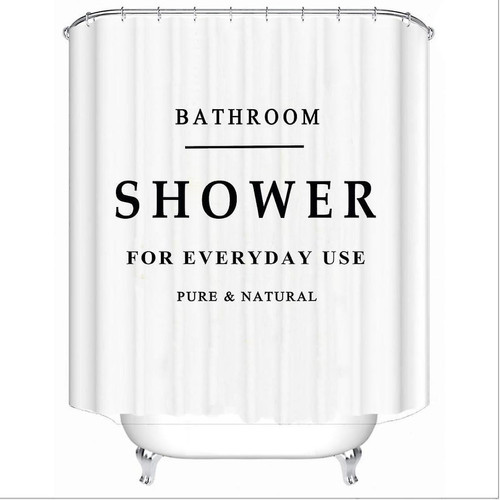 Universal - Top qualité rideau de douche simple noir motif lettre motif imperméable salle de bain deco Universal  - Rideau motif