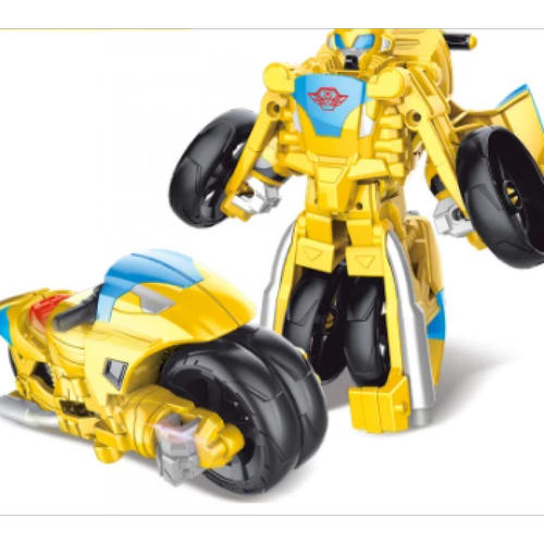 Universal - Transformation Voiture Enfant Robot Jouet Action Jouet Graphique Plastique Éducation Déformation | Action People(Jaune) - Robotique