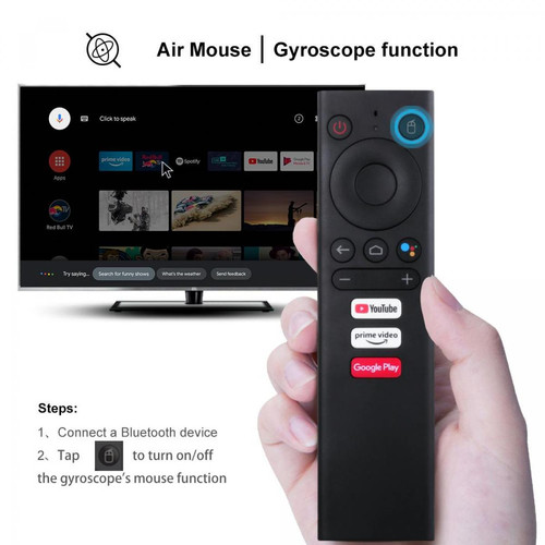 Telecommande Universelle V01 Gyro Air Mouse Télécommande Voix 2.4G Bluetooth Télécommande KM9 Prom3 KM1 Android 10.0 TV Box | Télécommande