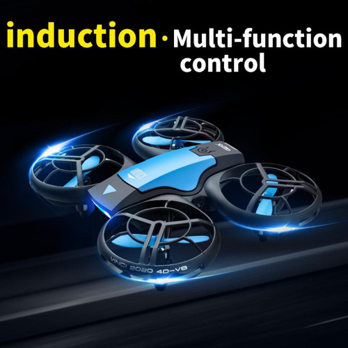 Drone V8 mini drone 4K 1080p HD caméra wifi FPV barométrique altitude maintien quadricoptère noir RC drone jouet | RC hélicoptère(Le noir)