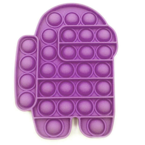 Doudous Universal (Violet) carré rond fidget jouet poussing bulle stress soulagement