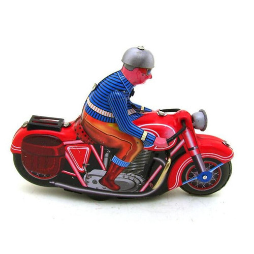 Universal - Wine rétro Motorcycle Tin jouet Classic Scraps Rouled Up Motorcycle Series Ten Toy Adult Enfants Collection Gift | Roll Up Toy Universal  - Jeux & Jouets