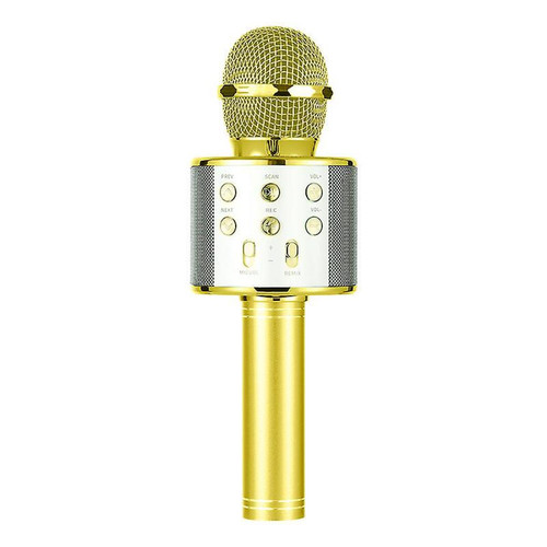 Universal - WS858 Portable Bluetooth Karaoké Microphone Haut-parleur professionnel sans fil Homepage KTV Microphone portatif (or) Universal  - Bonnes affaires Microphone