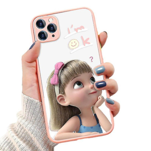 Universal - Yh-Funny Girl Peeted Phone Case pour iPhone 12 Pro Max All-Inclusive Phone Case (O136 PINK) Universal  - Coque, étui smartphone