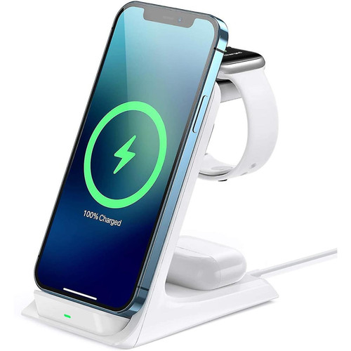 Universal - YYH Station de charge inlassable Dock pour Apple Watch, iPhone 12/12 Pro Max / 11 / X / XS Max / 8 Plus, AirPods, Huawei, Samsung, Qi certifié 15W, blanc Universal  - Dock station samsung
