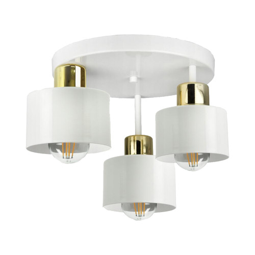 Universalis - Lampe de plafond de lustre à LED à rouleaux d'or blanc Universalis  - Lustre boule Suspensions, lustres