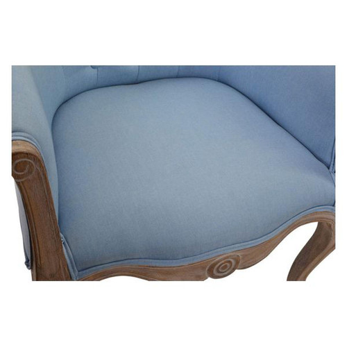 Unknown - Fauteuil DKD Home Decor Bleu Bois Polyester (58 x 56 x 69 cm) Unknown - Bonnes affaires Fauteuil de relaxation