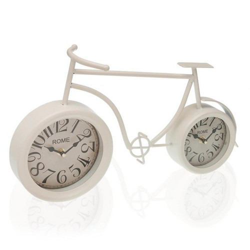 Unknown - Horloge de table Bicyclette Blanc Fer (20 x 10 x 36,5 cm) Unknown  - Horloges, pendules Horloge murale a quartz tete de mort fond blanc
