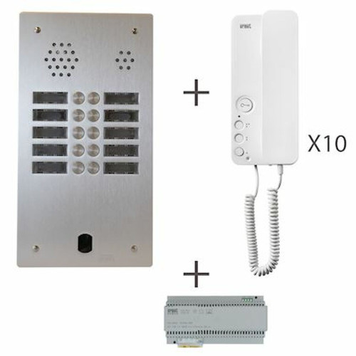Urmet - kit audio - 10 appel - 2 fils bus - programmé - urmet ka83/210 Urmet - Maison connectée