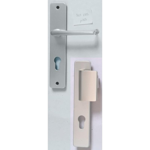 Accessoires de salle de bain Vachette Ensemble porte palière sur plaque en aluminium anodisé RIVIERA finition argent