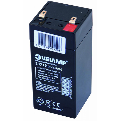 Velamp - Batterie rechargeable au plomb 4V 4Ah Velamp  - Piles rechargeables