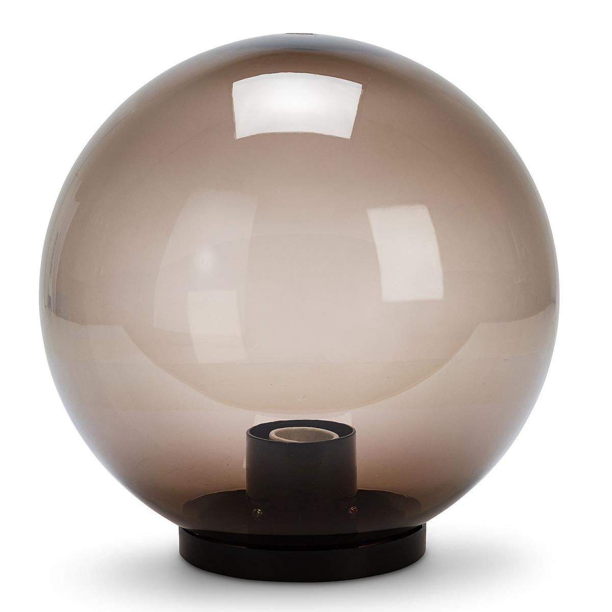 Spot, projecteur Velamp Sphère d'extérieur en PMMA, 400mm, E27, fumée