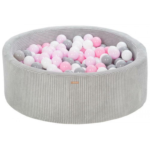 Velinda - Piscine à balles 300 balles  90 cm gris, rose clair, rose (pastel) Velinda  - Jeux de récréation