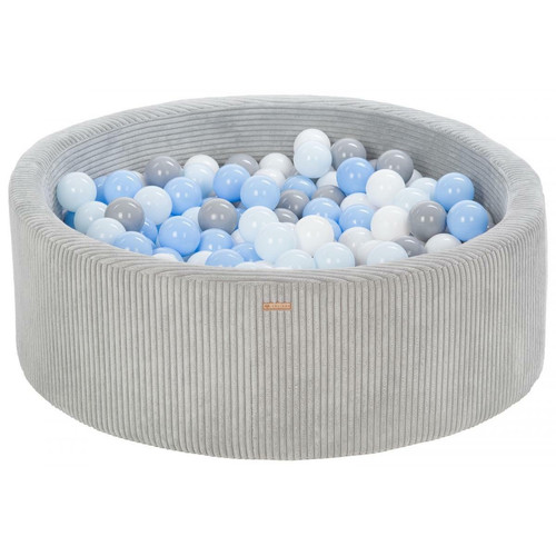 Velinda - Piscine à balles 300 balles  90 cm gris, bleu clair, bleu (pastel) Velinda  - Jeux de récréation