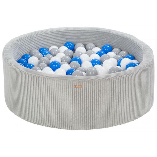 Velinda - Piscine à balles 300 balles  90 cm gris, bleu Velinda  - Jeux de récréation
