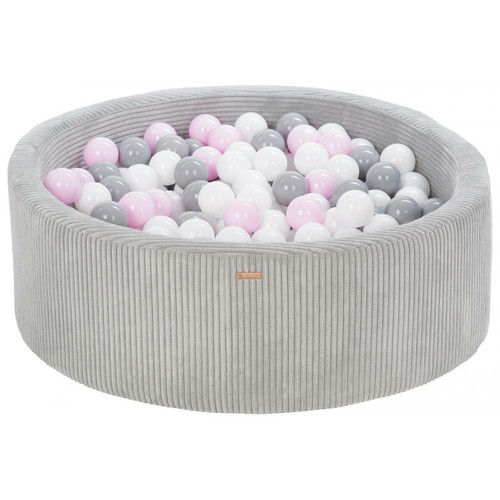 Velinda - Piscine à balles 300 balles  90 cm gris, rose (pastel) Velinda  - Jeux de récréation