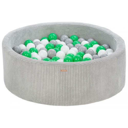 Velinda - Piscine à balles 300 balles  90 cm gris, vert Velinda  - Jeux de récréation