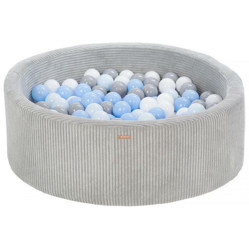 Velinda - Piscine à balles 200 balles  90 cm gris, bleu clair, bleu (pastel) Velinda  - Jeux de récréation