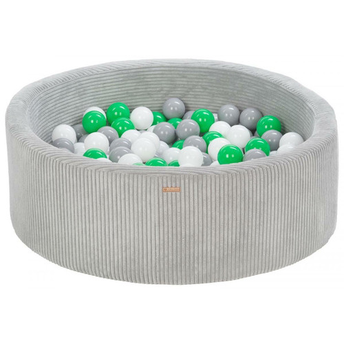 Velinda - Piscine à balles 200 balles  90 cm gris, vert Velinda  - Jeux de récréation