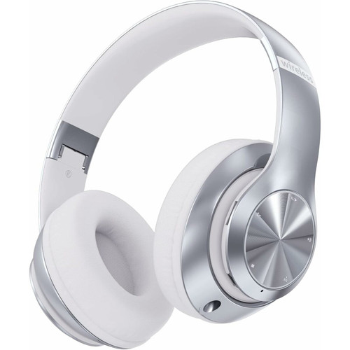 Vendos85 - Casque Bluetooth 9S sur l'oreille gris blanc Vendos85  - Casque Arceau Casque