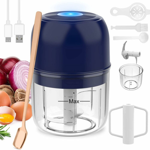 Universal - 1 mélangeur à l'ail portable, hachoir électrique, mini-hachoir  à oignons - Accessoire préparation culinaire - Rue du Commerce
