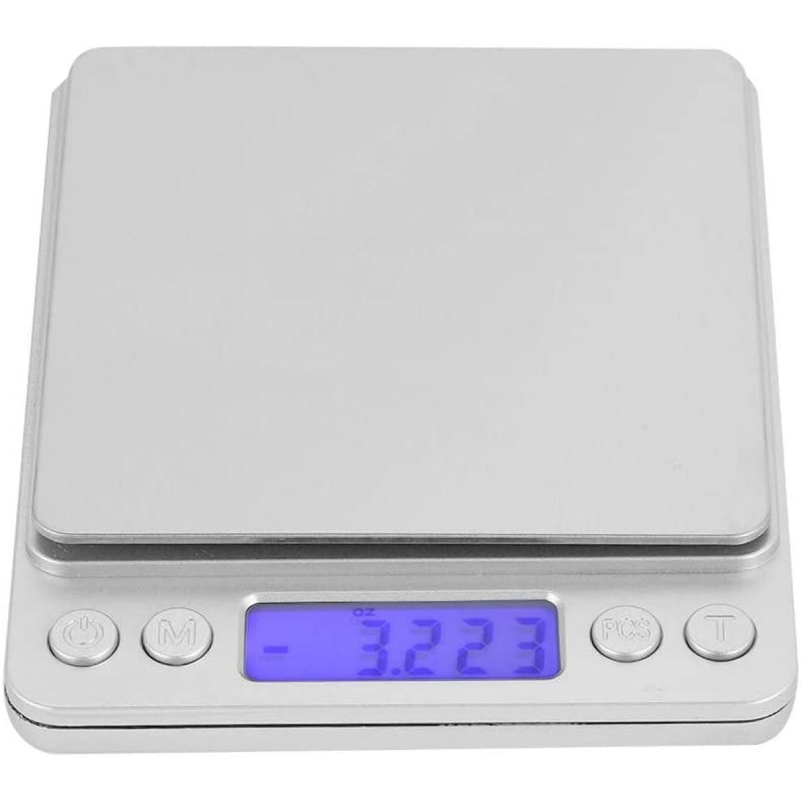 Balance de cuisine Vendos85 Balance de Cuisine Numérique en Acier Inoxydable de Haute Précision 500g/0.01g avec Ecran LCD gris