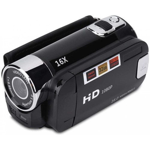 Accessoires caméra Vendos85 Caméscope numérique Full HD de 2,7 pouces 1280 x 960 noir + 1 micro SD 32 go