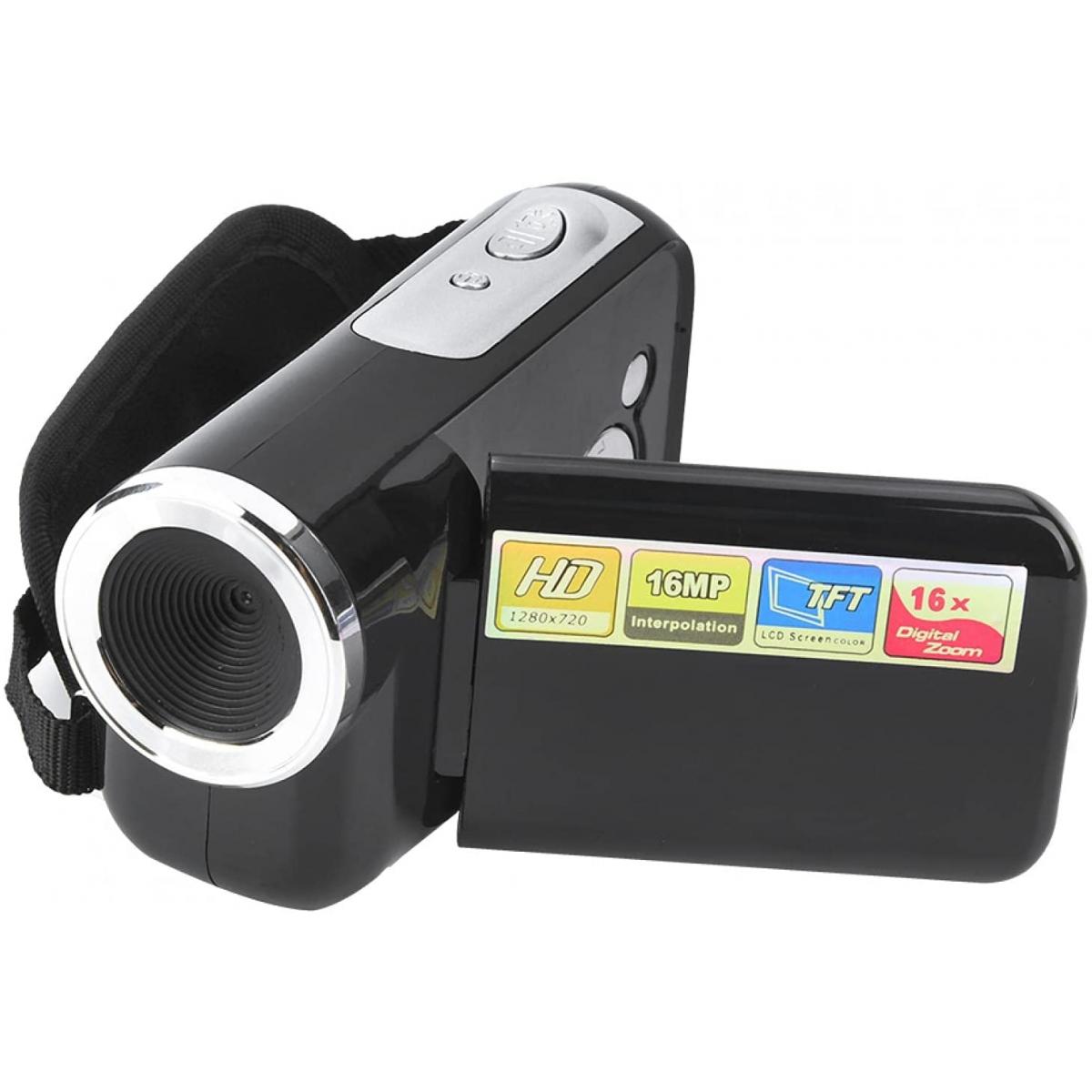 Caméra d'action Vendos85 Caméscope numérique TFT LCD de 2 pouces 1080 X 720 noir + 1 micro SD 16go