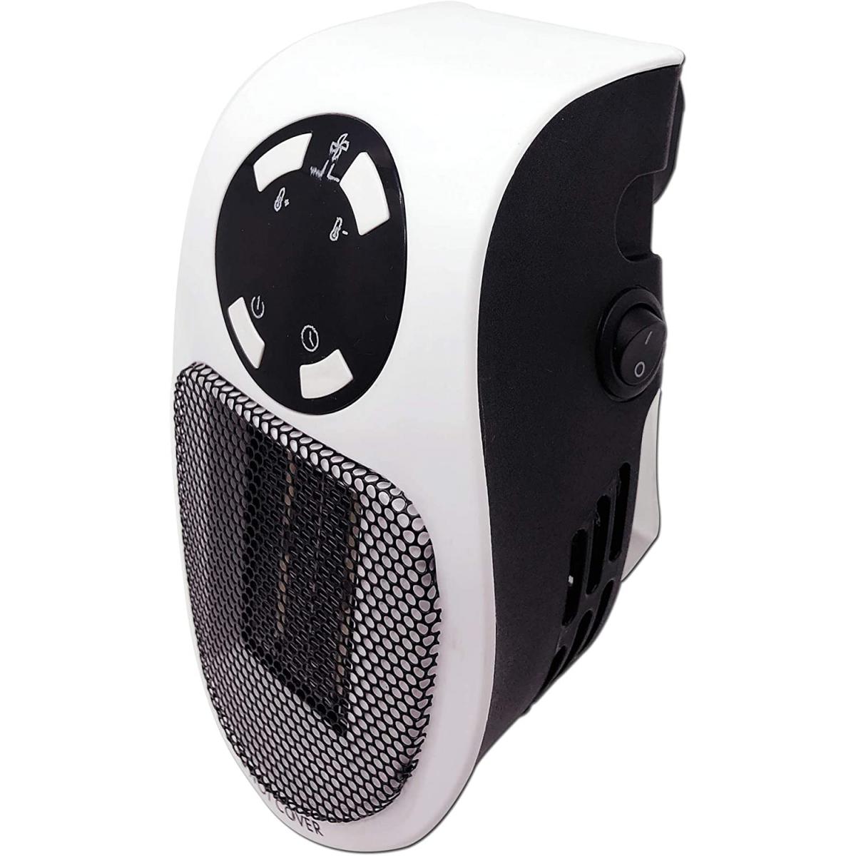 Radiateur soufflant Vendos85 mini chauffage avec thermostat réglable 400W blanc noir