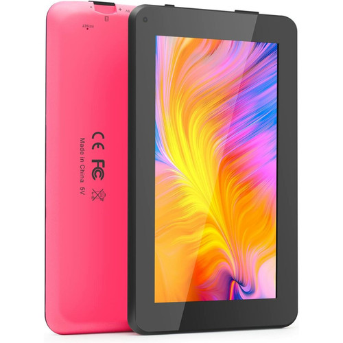 Tablette Android Vendos85 Tablette Tactile 7 Pouces, Android 6 - Tablette PC, 1Go RAM + 16Go ROM, Quad Core, 1024 * 600 HD IPS, WiFi, 2500mAh, Bluetooth, Double Caméra, rose