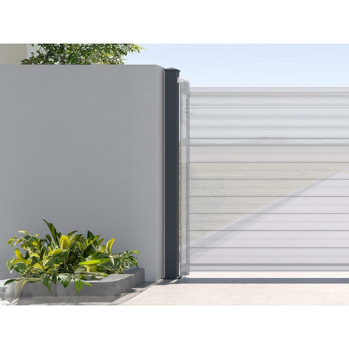 Portail en aluminium Pilier pour portail en aluminium - L15 cm x H190 cm - anthracite - NERETO