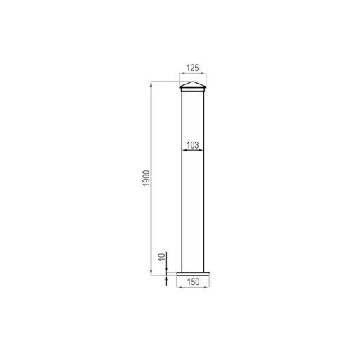 Vente-Unique Pilier pour portail en aluminium - L15 cm x H190 cm - anthracite - NERETO