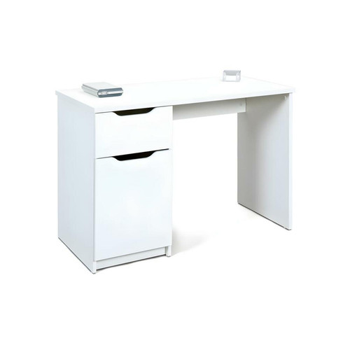 Vente-Unique - Bureau Design 1 Porte "Tilda" 115cm Blanc Vente-Unique  - Bureau et table enfant Blanc