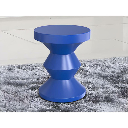 Vente-Unique - Table d'appoint en métal - Bleu - ZOLIMI Vente-Unique  - Meuble 25 cm largeur