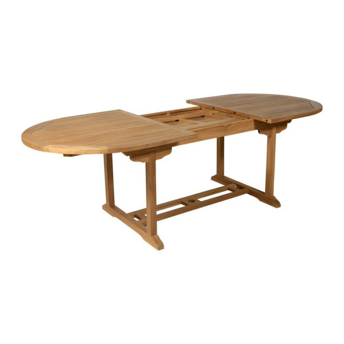 Ensembles tables et chaises Table à manger de jardin extensible  - Teck - L180-240 cm - BYBLOS II de MYLIA