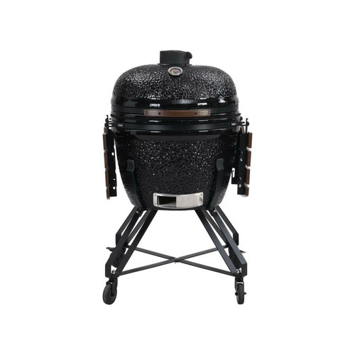 Vente-Unique Barbecue kamado à charbon en céramique et bambou 67 x 85 x 120 cm - AYUMI