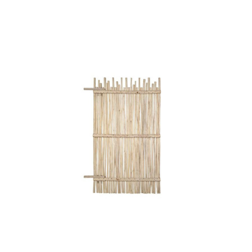 Vente-Unique Clôture en bois de teck - L100 x H180 cm coloris naturel clair  - EDANA