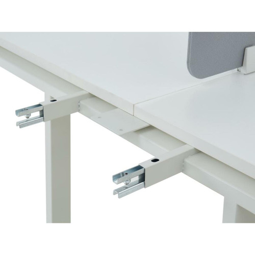 Vente-Unique - Extension pour bureau bench 2 personnes - Blanc - L120 cm - Avec séparateur - DOWNTOWN Vente-Unique  - Bureaux
