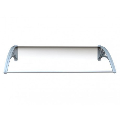 Vente-Unique - Auvent de porte en aluminium 140 x 92,5 cm courbé en kit COPALINA - Auvent de porte