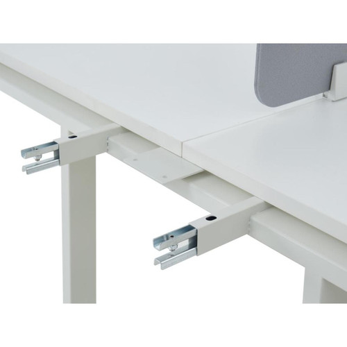 Vente-Unique - Extension pour bureau bench 2 personnes - Blanc - L120 cm - Avec séparateur - DOWNTOWN - Vente-Unique
